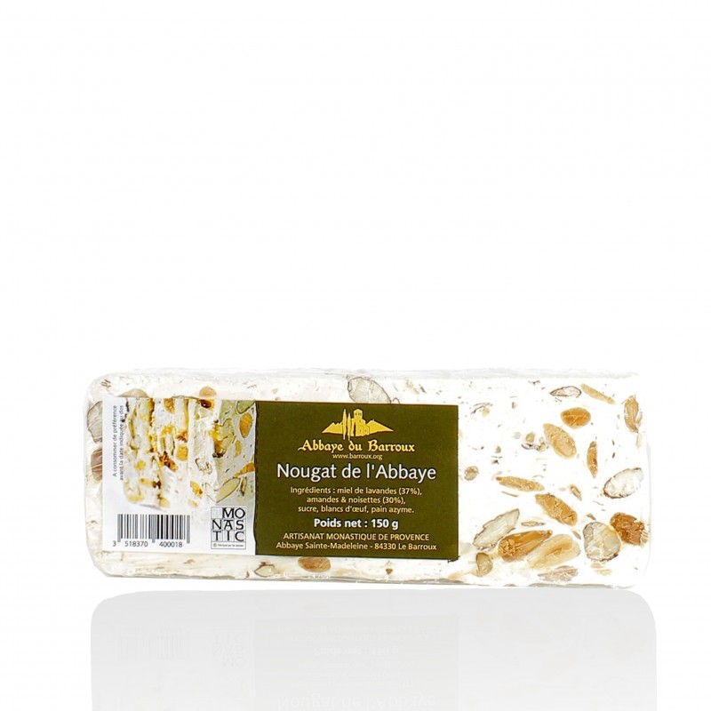 Nougat blanc au miel noisettes et amandes