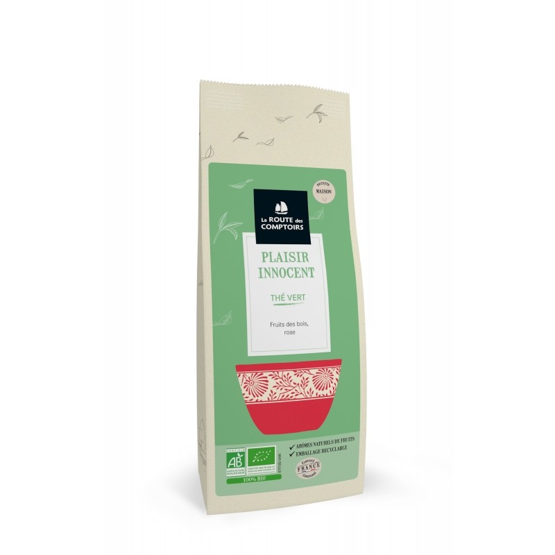 Thé vert plaisir innocent - Fruits des bois et rose