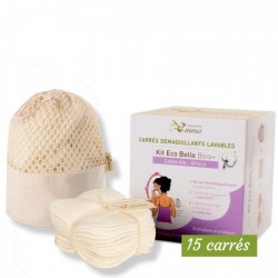 Carrés démaquillants lavables - coton bio