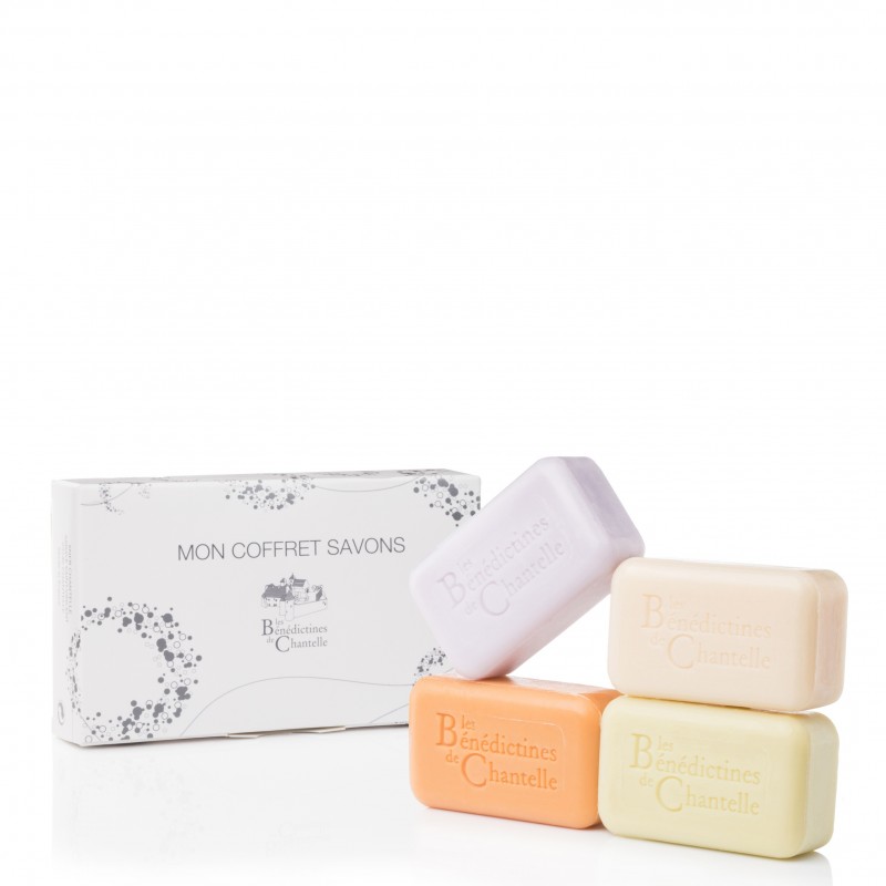 Coffret savons senteurs classiques - lavande, églantine, chèvrefeuille et Cologne